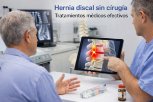 Consulta médica sobre hernia discal